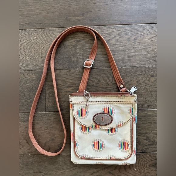 Fossil Handbags - Fossil Waxed Canvas “Key-Per” Crossbody Bag